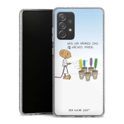 Silikon Glitter Case transparent-silber