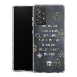 Silikon Glitter Case transparent-silber