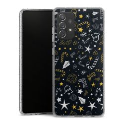 Silicone Glitter Case silver glitter