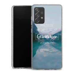 Silikon Glitter Case transparent-silber