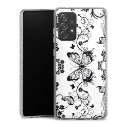 Silicone Glitter Case silver glitter