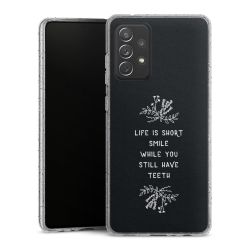 Silikon Glitter Case transparent-silber