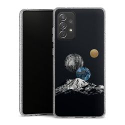 Silikon Glitter Case transparent-silber