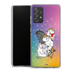 Silikon Glitter Case transparent-silber