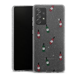 Silicone Glitter Case silver glitter