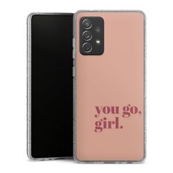 Silikon Glitter Case transparent-silber