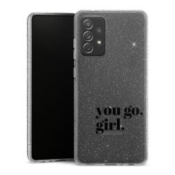 Silikon Glitter Case transparent-silber