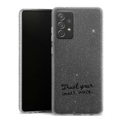 Silikon Glitter Case transparent-silber