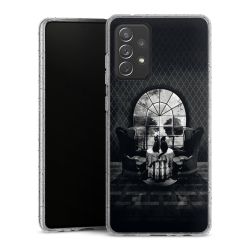 Silikon Glitter Case transparent-silber