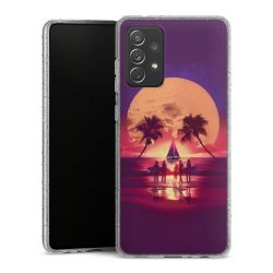 Silikon Glitter Case transparent-silber