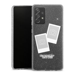 Silikon Glitter Case transparent-silber