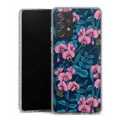 Silikon Glitter Case transparent-silber