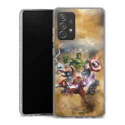 Silikon Glitter Case transparent-silber