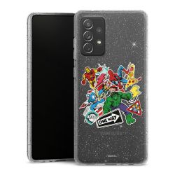 Silikon Glitter Case transparent-silber