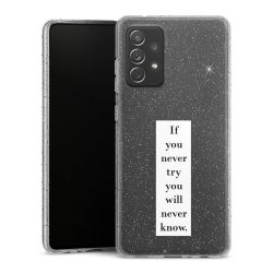 Silikon Glitter Case transparent-silber