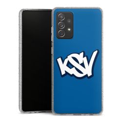 Silikon Glitter Case transparent-silber