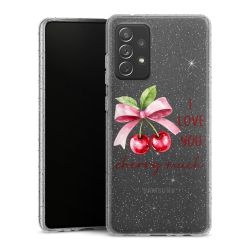 Silikon Glitter Case transparent-silber