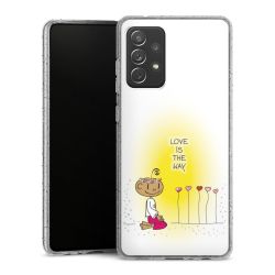 Silikon Glitter Case transparent-silber