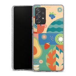 Silikon Glitter Case transparent-silber