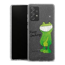 Silikon Glitter Case transparent-silber