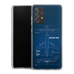 Silikon Glitter Case transparent-silber