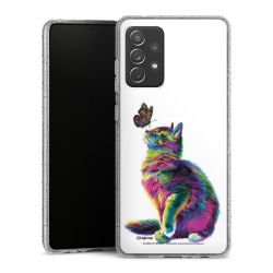 Silikon Glitter Case transparent-silber