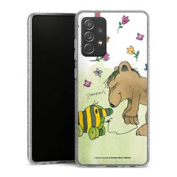 Silikon Glitter Case transparent-silber