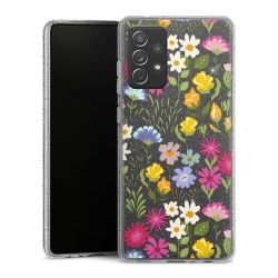 Silikon Glitter Case transparent-silber