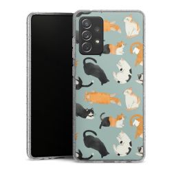 Silikon Glitter Case transparent-silber