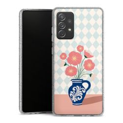 Silikon Glitter Case transparent-silber