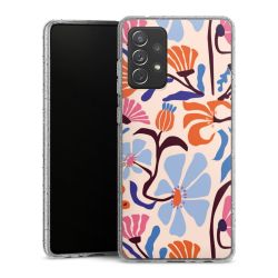 Silikon Glitter Case transparent-silber