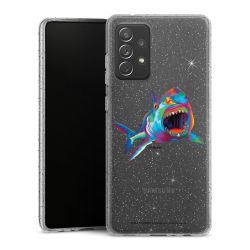 Silikon Glitter Case transparent-silber