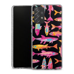 Silikon Glitter Case transparent-silber