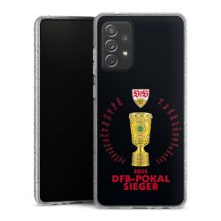 Silikon Glitter Case transparent-silber