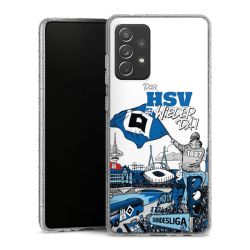 Silikon Glitter Case transparent-silber