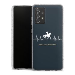 Silikon Glitter Case transparent-silber