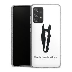 Silikon Glitter Case transparent-silber