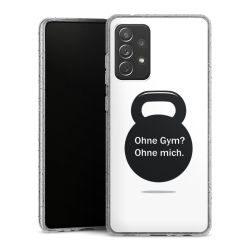 Silikon Glitter Case transparent-silber