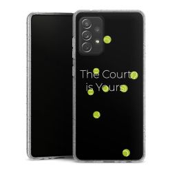 Silikon Glitter Case transparent-silber