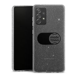 Silikon Glitter Case transparent-silber