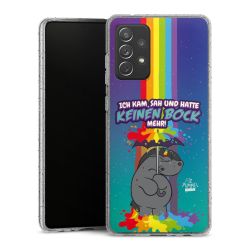 Silikon Glitter Case transparent-silber