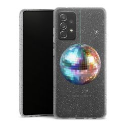 Silikon Glitter Case transparent-silber