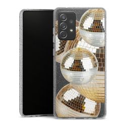 Silikon Glitter Case transparent-silber