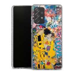 Silikon Glitter Case transparent-silber