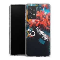 Silikon Glitter Case transparent-silber