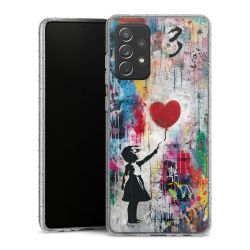 Silikon Glitter Case transparent-silber