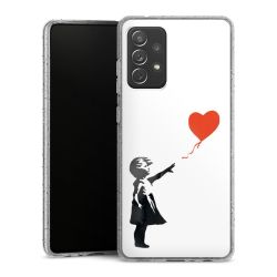 Silikon Glitter Case transparent-silber