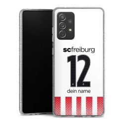 Silikon Glitter Case transparent-silber