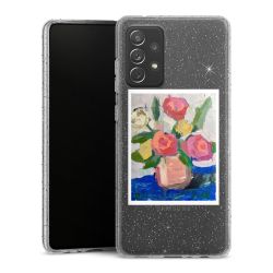 Silikon Glitter Case transparent-silber