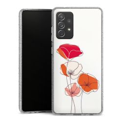 Silikon Glitter Case transparent-silber